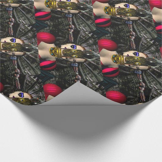 Papier Cadeau PILOTE SPACESHIP ANDROID XENIA, Science-fiction (Coin)