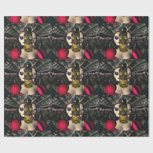 Papier Cadeau PILOTE SPACESHIP ANDROID XENIA, Science-fiction (Plat)