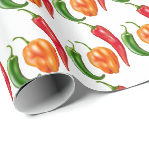 Papier Cadeau Piment Fort Chili Habanero Jalapeno