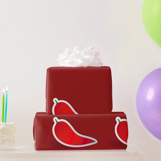 Papier Cadeau Piment Rouge