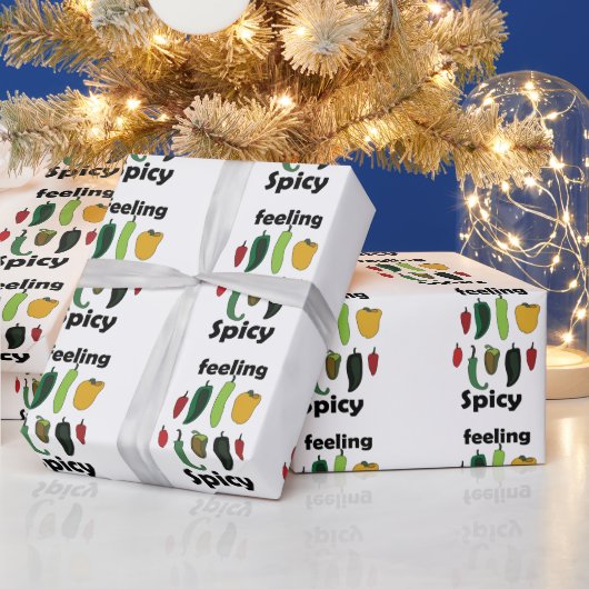 Papier Cadeau Piment Sentiment Chaud Fête Fiesta (Vacances)