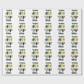 Papier Cadeau Piment Sentiment Chaud Fête Fiesta (Plat)