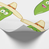 Papier Cadeau Piment Vert Souriant
