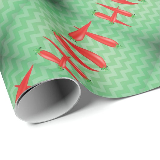 Papier Cadeau piments (Coin rond)