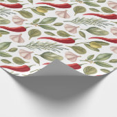 Papier Cadeau Piments, Ail, Olives et Herbes (Coin)