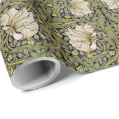 Papier Cadeau Pimpernel William Morris -SAGE Olive Wrapper Pape (Coin rond)