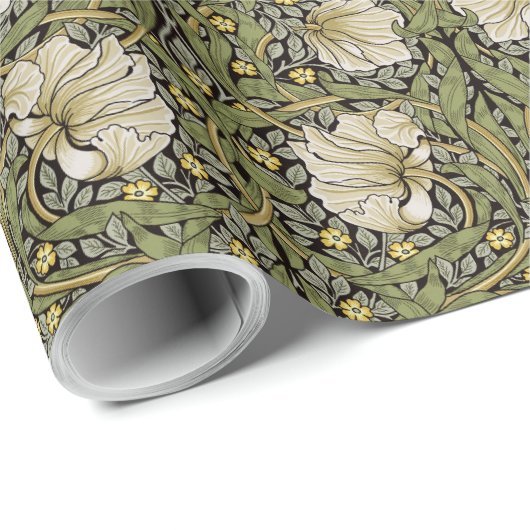 Papier Cadeau Pimpernel William Morris -SAGE Olive Wrapper Pape (Coin rond)