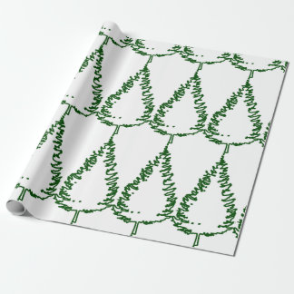 Papier Cadeau Pin de Noël chic à motifs