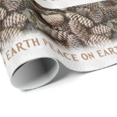 Papier Cadeau Pin De Vacances Classique Paix Cône Sur Terre (Coin rond)