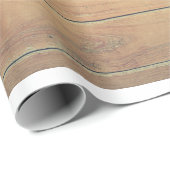 Papier Cadeau Pin pâle de conception de hangar en bois de (Coin rond)