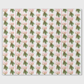 Papier Cadeau Pin sucre de canne Avec Bow À Cordes (Plat)