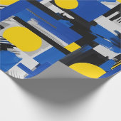 Papier Cadeau Pinceau Abstrait Rétro (7) (Coin)
