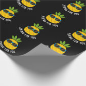 Papier Cadeau Pinceau Pour Vous Amusant Pun D'Ananas Sombre BG (Coin)