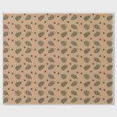Papier Cadeau pine cone chrismas wrapping paper (Plat)