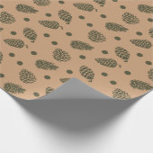 Papier Cadeau pine cone chrismas wrapping paper (Coin)