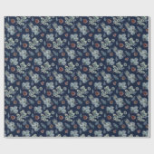 Papier Cadeau Pine Fourrure Aquarelle Cadeau de Noël (Plat)