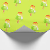 Papier Cadeau Pine Lime popsicle pop art nourriture mignonne (Coin)