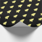 Papier Cadeau PINE MINIÈRE Jaune Noire ARBRE NOËL PERSONNALISÉ (Coin)