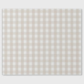 Papier Cadeau Pine Needle Lane Gingham - Beige Pierre (Plat)