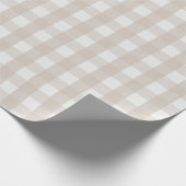 Papier Cadeau Pine Needle Lane Gingham - Beige Pierre (Coin)