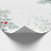 Papier Cadeau Pine Tree Branches Berries Holiday (Coin)