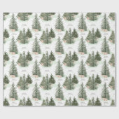 Papier Cadeau Pine Tree Joyeux cadeau de Noël (Plat)