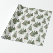 Papier Cadeau Pine Tree Joyeux cadeau de Noël (Déroulé)