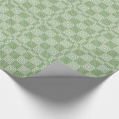 Papier Cadeau Pine Vert Et Blanc Japonais Impression (Coin)
