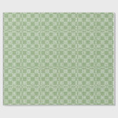 Papier Cadeau Pine Vert Et Blanc Japonais Impression (Plat)