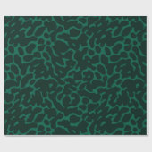 Papier Cadeau Pine vert foncé léopard motif (Plat)
