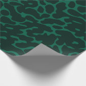 Papier Cadeau Pine vert foncé léopard motif (Coin)