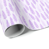 Papier Cadeau Pine violette feuilles Noël (Coin rond)