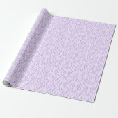 Papier Cadeau Pine violette feuilles Noël (Déroulé)