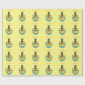 Papier Cadeau Pineappa Surfer Dirige Une Vague Thunder_Cove (Plat)
