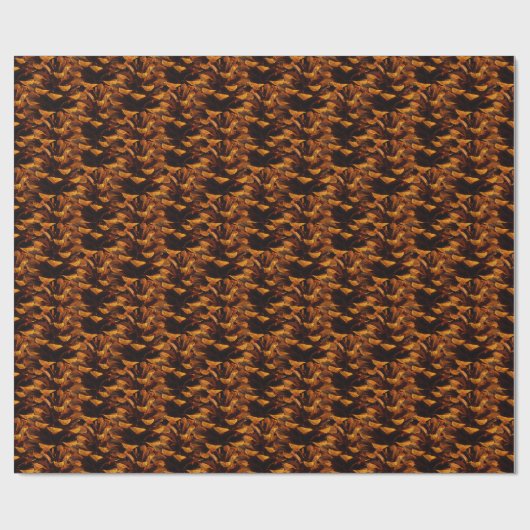 Papier Cadeau Pinecone motif de chute nature rustique (Plat)
