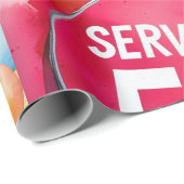 Papier Cadeau Ping Pong 50e anniversaire (Coin rond)