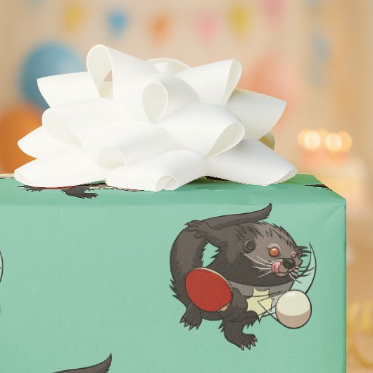 Papier Cadeau Ping Pong Binturong Tennis Lecteur Bearcat