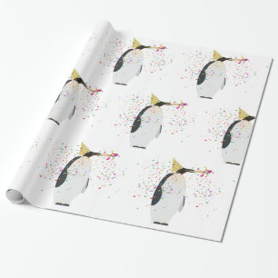 Papier Cadeau Pingouin - Animaux ayant une fête