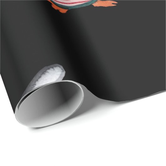 Papier Cadeau Pingouin avec papier d'enveloppement Casquette (Coin rond)