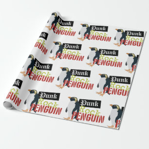 Papier Cadeau Pingouin de Punk Rock