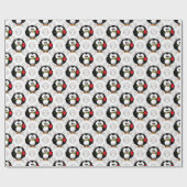 Papier Cadeau Pingouin décoratif (Plat)