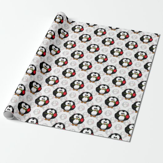 Papier Cadeau Pingouin décoratif (Déroulé)