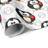 Papier Cadeau Pingouin décoratif (Coin rond)