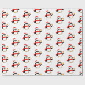 Papier Cadeau Pingouin en papier d'enveloppement de Noël (Plat)