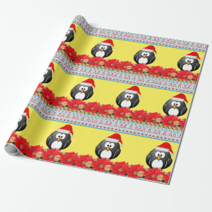 Papier Cadeau Pingouin en papier d'enveloppement de Noël