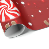 Papier Cadeau Pingouin en papier d'enveloppement de Noël (Coin rond)