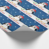 Papier Cadeau Pingouin Joyeuses Fêtes (Coin)