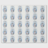 Papier Cadeau "Pingouin mignon 2" (Plat)