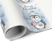 Papier Cadeau "Pingouin mignon 2" (Coin rond)