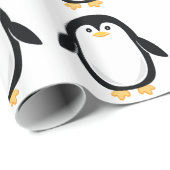 Papier Cadeau Pingouin mignon de bébé (Coin rond)